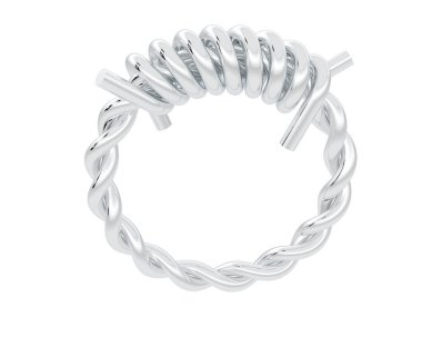 Güzel nişan yüzüğü arka planda izole edildi. 