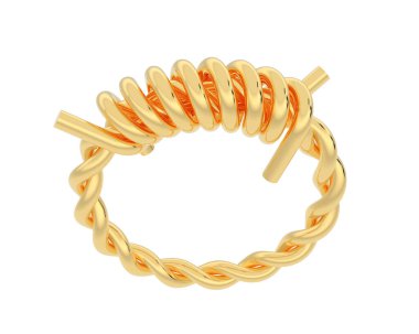 Güzel nişan yüzüğü arka planda izole edildi. 