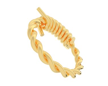 Güzel nişan yüzüğü arka planda izole edildi. 