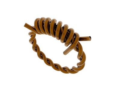 Güzel nişan yüzüğü arka planda izole edildi. 