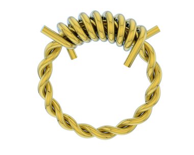 Güzel nişan yüzüğü arka planda izole edildi. 