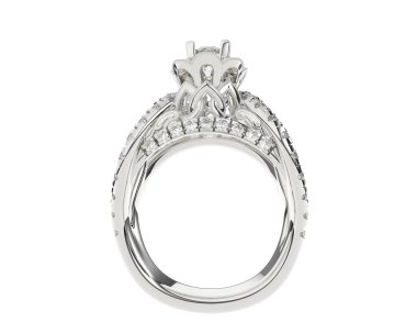 Güzel nişan yüzüğü arka planda izole edildi. 