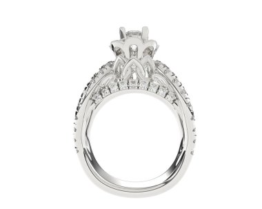 Güzel nişan yüzüğü arka planda izole edildi. 