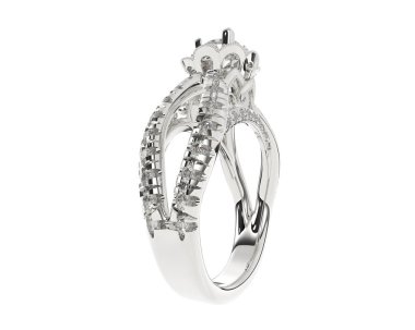 Güzel nişan yüzüğü arka planda izole edildi. 