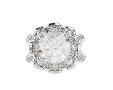 Güzel nişan yüzüğü arka planda izole edildi. 