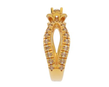 Güzel nişan yüzüğü arka planda izole edildi. 