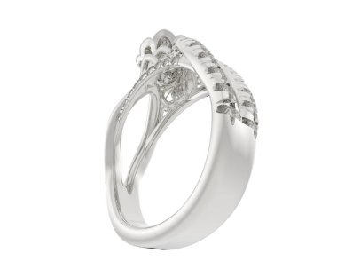 Güzel nişan yüzüğü arka planda izole edildi. 