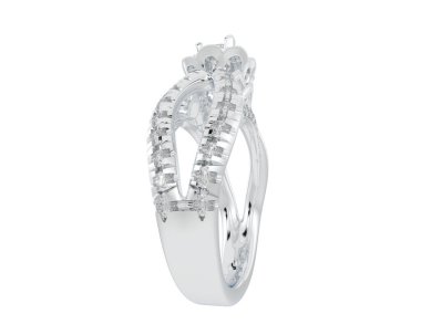 Güzel nişan yüzüğü arka planda izole edildi. 