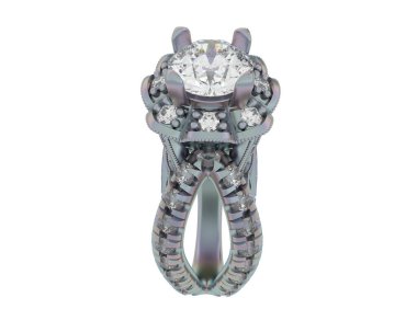 Güzel nişan yüzüğü arka planda izole edildi. 