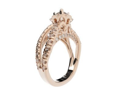 Güzel nişan yüzüğü arka planda izole edildi. 