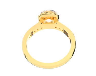 Güzel nişan yüzüğü arka planda izole edildi. 