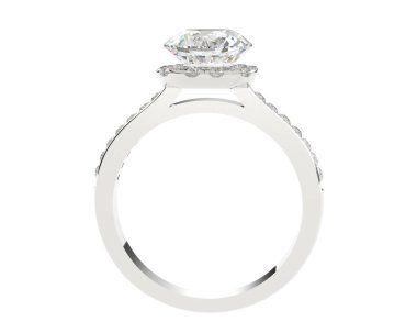 Güzel nişan yüzüğü arka planda izole edildi. 