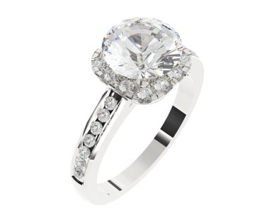 Güzel nişan yüzüğü arka planda izole edildi. 