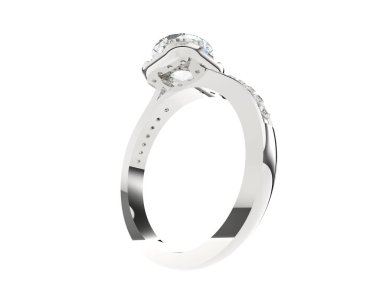 Güzel nişan yüzüğü arka planda izole edildi. 