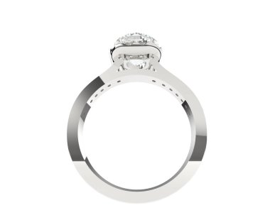 Güzel nişan yüzüğü arka planda izole edildi. 