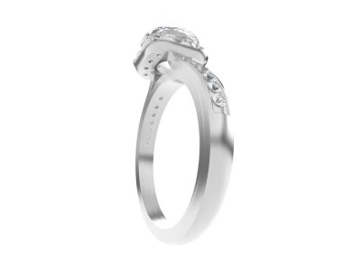 Güzel nişan yüzüğü arka planda izole edildi. 