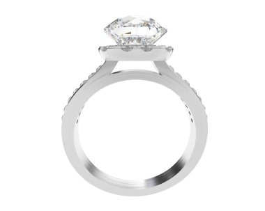 Güzel nişan yüzüğü arka planda izole edildi. 