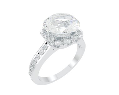 Güzel nişan yüzüğü arka planda izole edildi. 