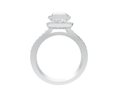 Güzel nişan yüzüğü arka planda izole edildi. 