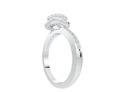 Güzel nişan yüzüğü arka planda izole edildi. 