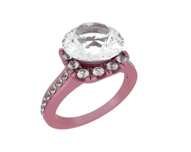 Güzel nişan yüzüğü arka planda izole edildi. 