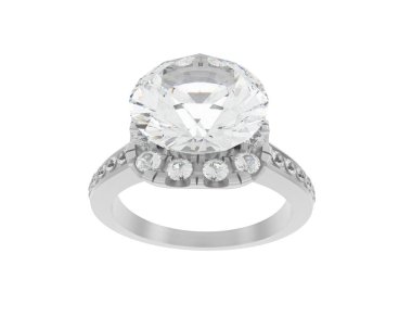 Güzel nişan yüzüğü arka planda izole edildi. 