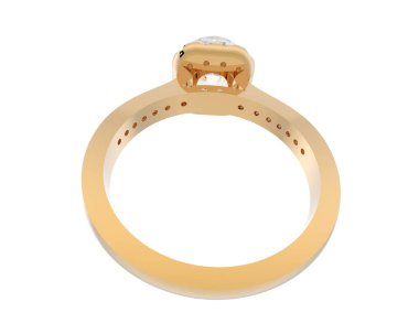 Güzel nişan yüzüğü arka planda izole edildi. 