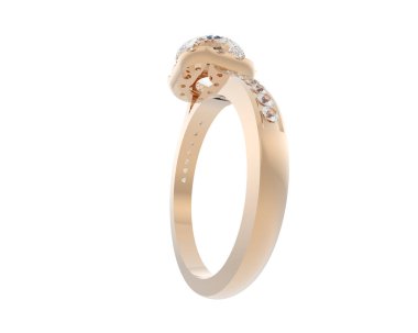 Güzel nişan yüzüğü arka planda izole edildi. 