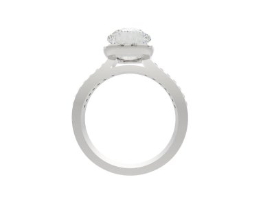 Güzel nişan yüzüğü arka planda izole edildi. 