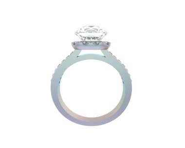 Güzel nişan yüzüğü arka planda izole edildi. 