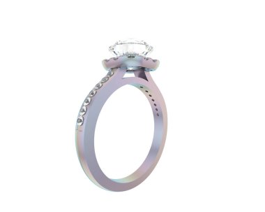 Güzel nişan yüzüğü arka planda izole edildi. 