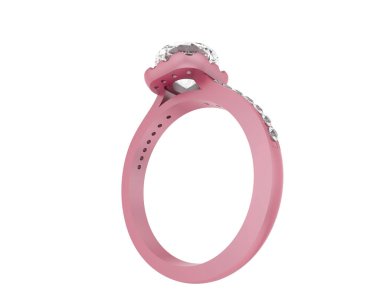 Güzel nişan yüzüğü arka planda izole edildi. 