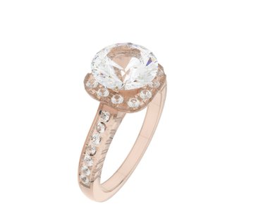 Güzel nişan yüzüğü arka planda izole edildi. 