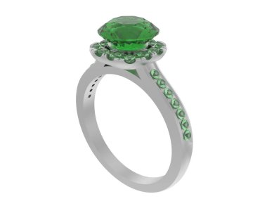 Güzel nişan yüzüğü arka planda izole edildi. 