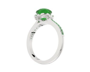 Güzel nişan yüzüğü arka planda izole edildi. 