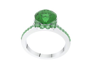 Güzel nişan yüzüğü arka planda izole edildi. 