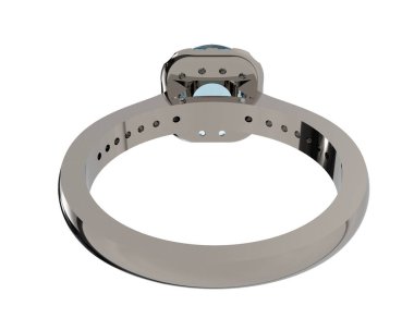 Güzel nişan yüzüğü arka planda izole edildi. 