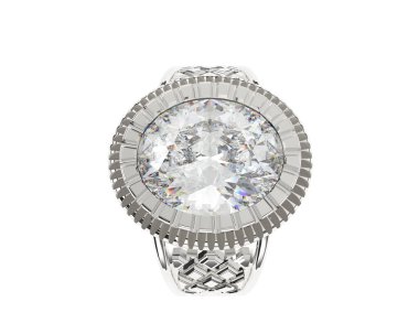 Güzel nişan yüzüğü arka planda izole edildi. 