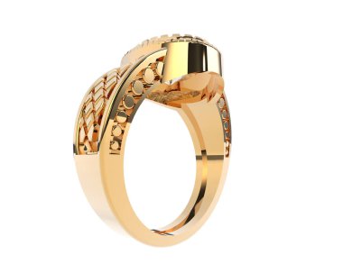 Güzel nişan yüzüğü arka planda izole edildi. 