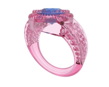 Güzel nişan yüzüğü arka planda izole edildi. 