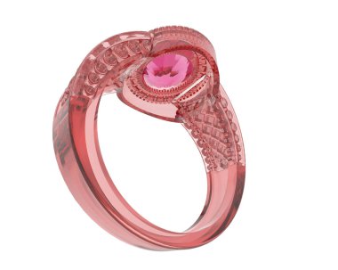 Güzel nişan yüzüğü arka planda izole edildi. 