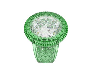 Güzel nişan yüzüğü arka planda izole edildi. 