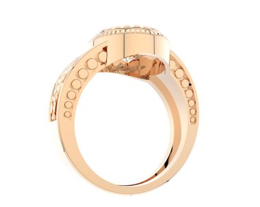 Güzel nişan yüzüğü arka planda izole edildi. 