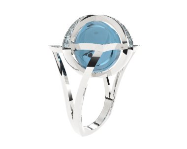 Güzel nişan yüzüğü arka planda izole edildi. 