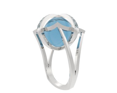 Güzel nişan yüzüğü arka planda izole edildi. 