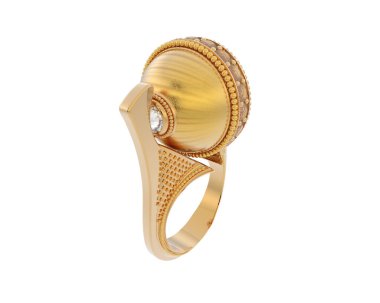 Güzel nişan yüzüğü arka planda izole edildi. 