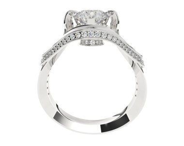 Güzel nişan yüzüğü arka planda izole edildi. 