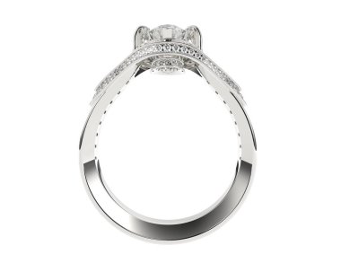 Güzel nişan yüzüğü arka planda izole edildi. 