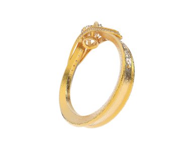 Güzel nişan yüzüğü arka planda izole edildi. 