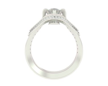 Güzel nişan yüzüğü arka planda izole edildi. 